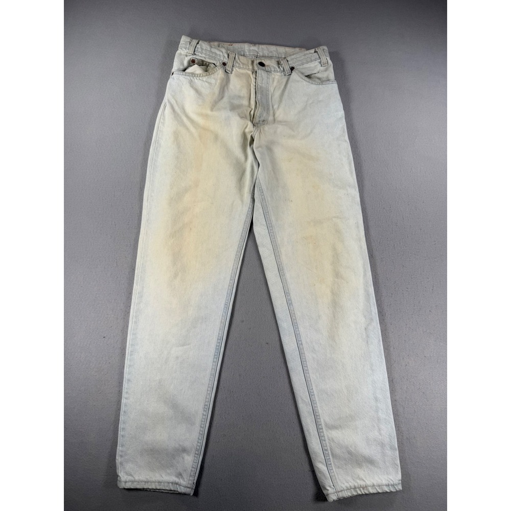 Vintage Levis 550 Orange Tab Jeans Mens 33x34 Light Wash Made in USA Tapered Leg